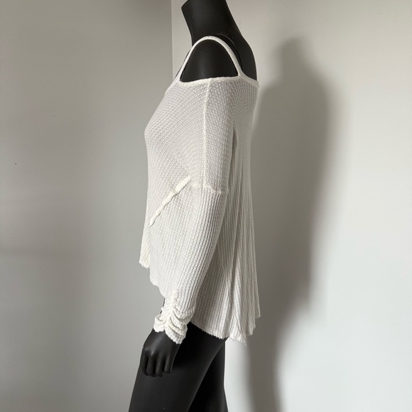 Free People Cold Shoulder Thermal Top - Ivory - Size S - Picture 6 of 8